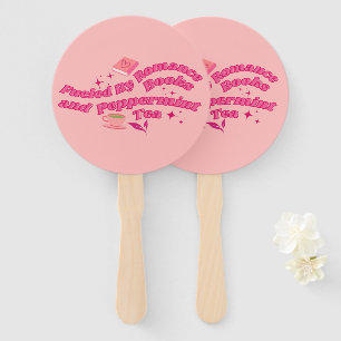 Fueled By Romance Books & Peppermint Tea Hand Fan