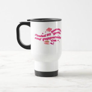 Fueled By Romance Books & Peppermint Tea  Travel Mug