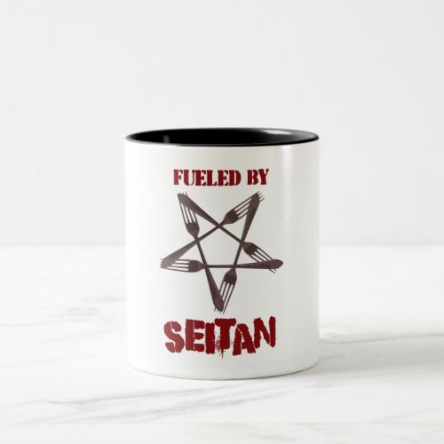 Fueled by Seitan Two_Tone Coffee Mug