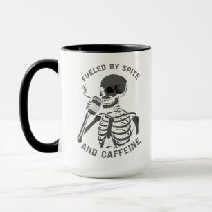 Fueled by Spite and Caffeine Skeleton Coffee Lover Mug