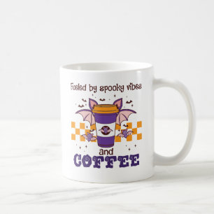 Fueled By Spooky Vibes and Coffee – Halloween Bat Mug