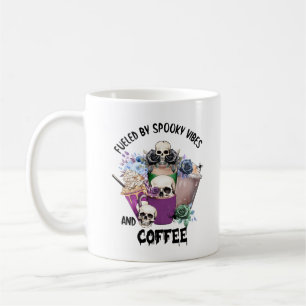 Fueled by Spooky Vibes Coffee Cute Funny Halloween Mug