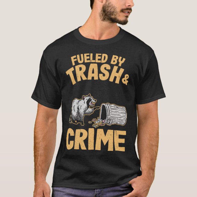 Fueled By Trash And Crime Funny Raccoon Pullover H (Front)