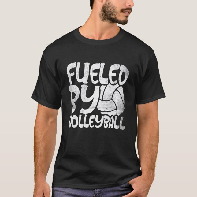 Fueled By Volleyball Beach Volleyball Men Women Ki T-Shirt (Front)