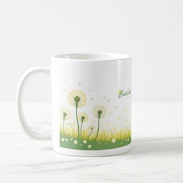 Fueled by [Your Words] – Editable Quote Coffee Mug (Left)