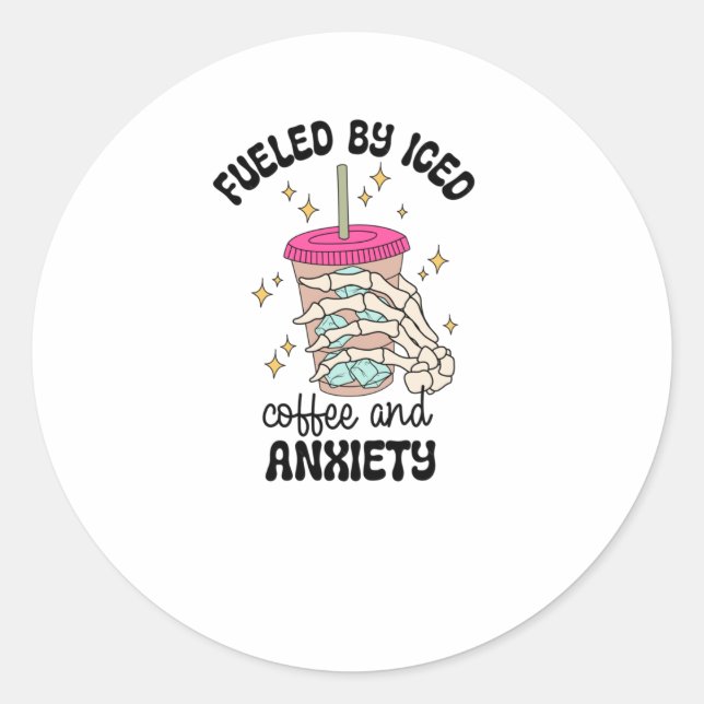 Fueled  classic round sticker (Front)
