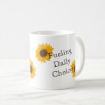 Fueling Daily Choices Yellow Sunflower Mug at Zazzle