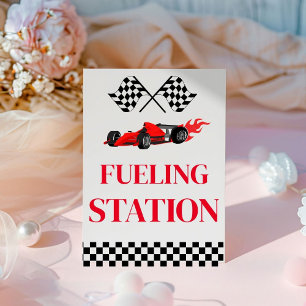 Fueling Station Race Car Birthday party Sign
