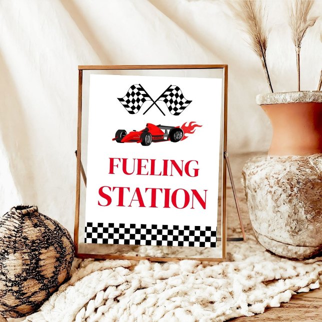 Fueling Station Race Car Birthday party Sign (Creator Uploaded)