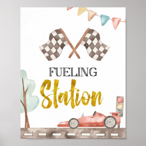 Fueling Station Racing Sign