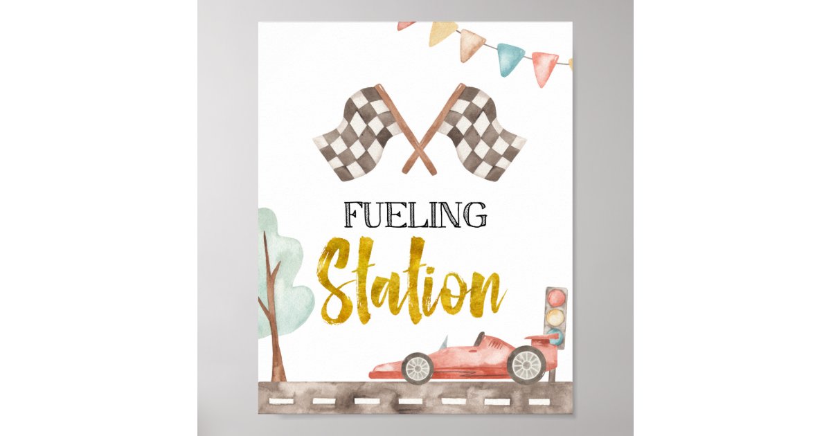 Fueling Station Racing Sign | Zazzle