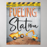 Fueling Station Sign | Construction Party Decor at Zazzle