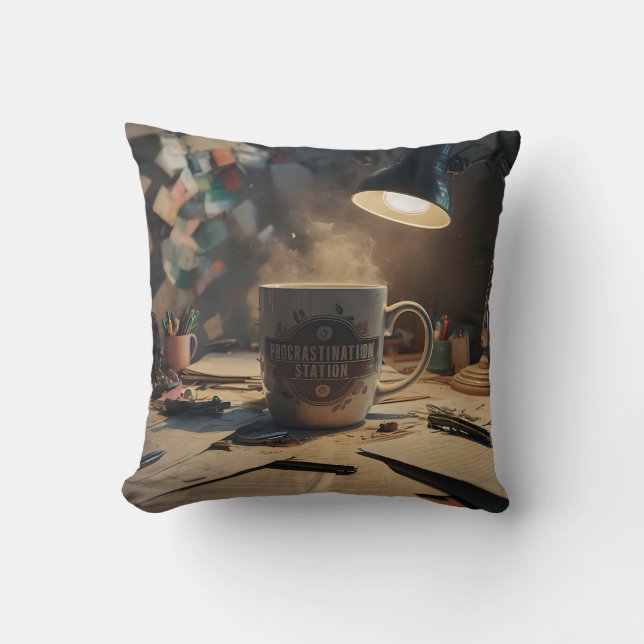 Fueling Up Throw Pillow (Front)