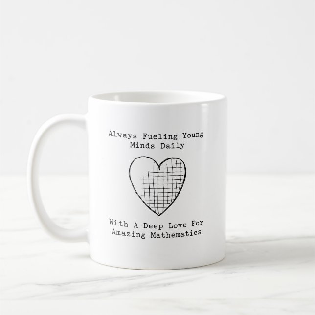 Fueling Young Minds with Love for Amazing Maths Coffee Mug (Left)