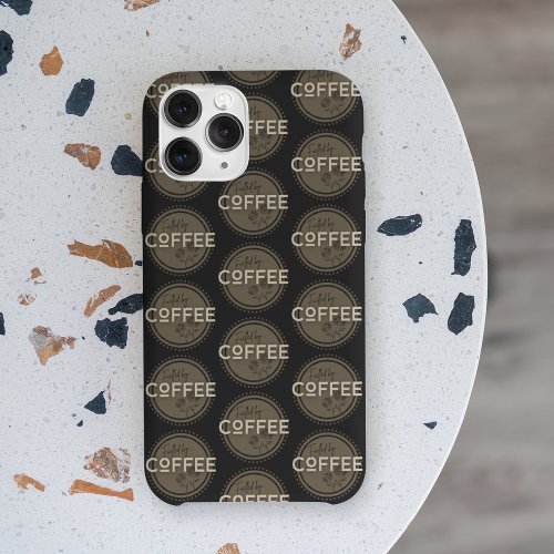 Fuelled by Coffee Cream Text iPhone 12 Case