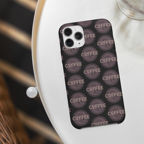 Fuelled by Coffee Pink Text iPhone 12 Case