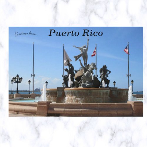 Fuente Raices Puerto Rico Postcard