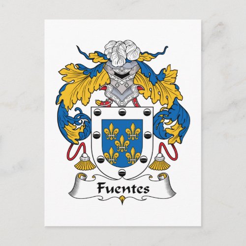 Fuentes Family Crest Postcard