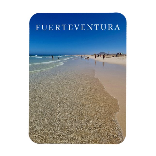 Fuerteventura beach view fridge magnet (Vertical)