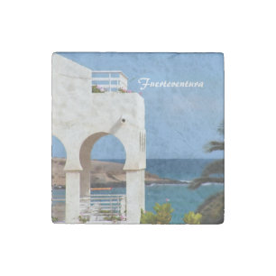 Fuerteventura Cork Coaster Stone Magnet