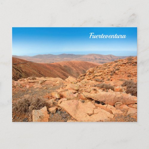 Fuerteventura mountains postcard