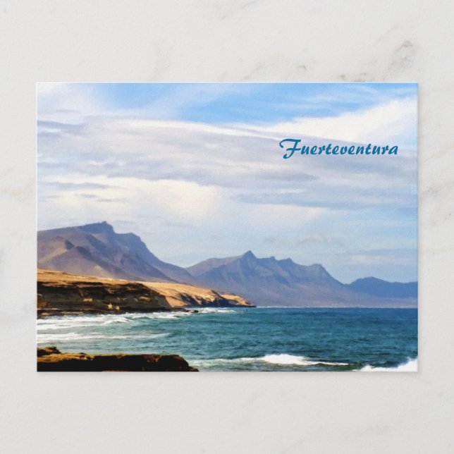 Fuerteventura, painting effect postcard (Front)