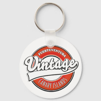 Fuerteventura spain vintage style logo keychain