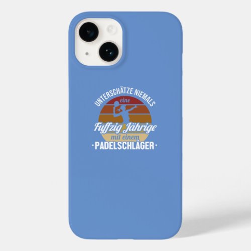 Fuffzig Jdhrige mit Padelschldger Padel 50th Case_Mate iPhone 14 Case