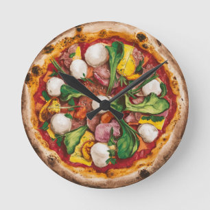 Fugazza Pizza Round Clock