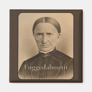 Fuggedaboutit - Vintage Frowning Victorian Woman Magnet