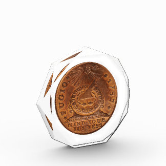 Fugio Cent Mind Your Business Copper Penny Acrylic Award