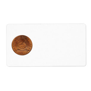 Fugio Cent Mind Your Business Copper Penny Label