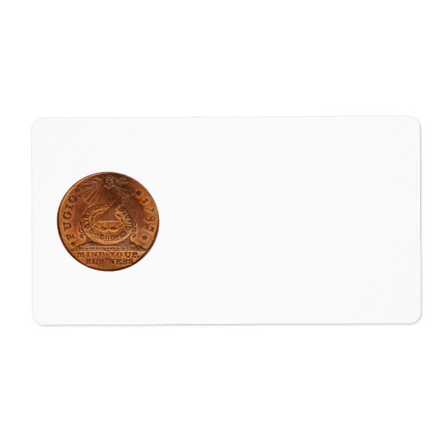 Fugio Cent Mind Your Business Copper Penny Label (Front)