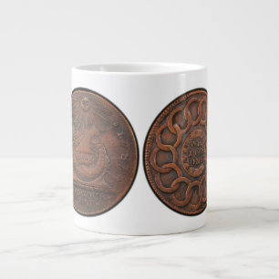 Fugio Cent Mind Your Business Front and Back Giant Coffee Mug