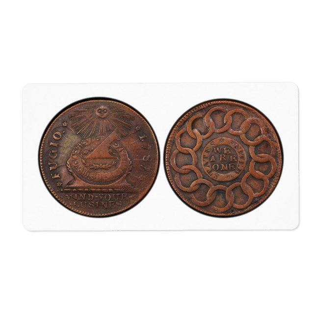 Fugio Cent Mind Your Business Front and Back Label (Front)