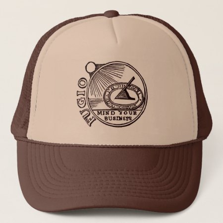 "fugio: Mind Your Business" Benjamin Franklin Trucker Hat
