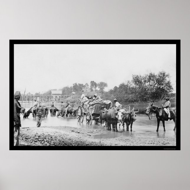 Fugitive African Americans Crossing the River 1862 Poster (Front)