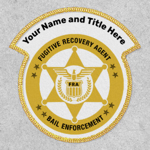 FUGITIVE RECOVERY AGENT AND BAIL ENFORCEMENT  PATCH