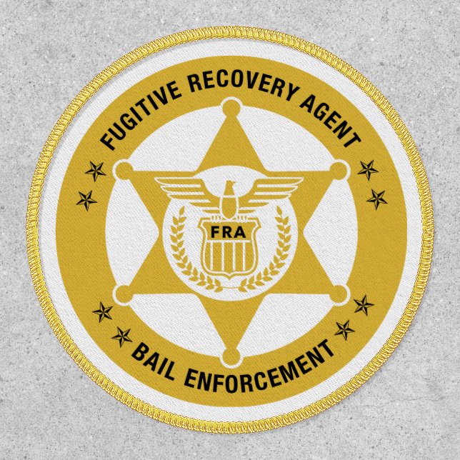 FUGITIVE RECOVERY AGENT AND BAIL ENFORCEMENT  PATCH (Front)