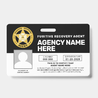 FUGITIVE RECOVERY AGENT BADGE