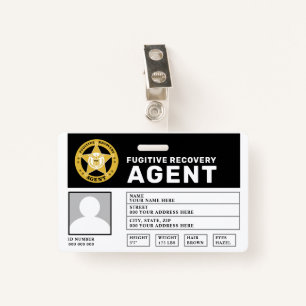 FUGITIVE RECOVERY AGENT BADGE