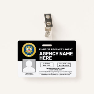 FUGITIVE RECOVERY AGENT BADGE