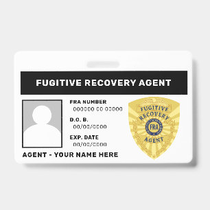 FUGITIVE RECOVERY AGENT BADGE