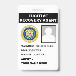 FUGITIVE RECOVERY AGENT Badge