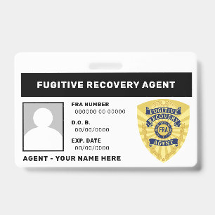 FUGITIVE RECOVERY AGENT BADGE