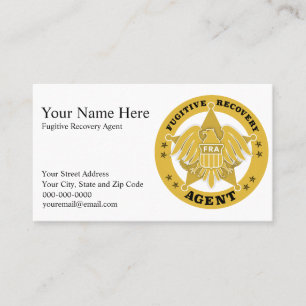 FUGITIVE RECOVERY AGENT BADGE Business card