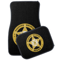 FUGITIVE RECOVERY AGENT BADGE CAR FLOOR MAT