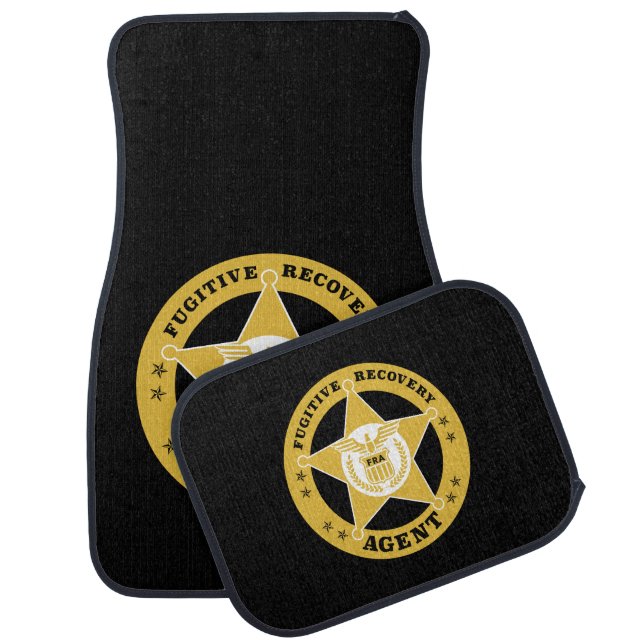 FUGITIVE RECOVERY AGENT BADGE  CAR FLOOR MAT (Set)