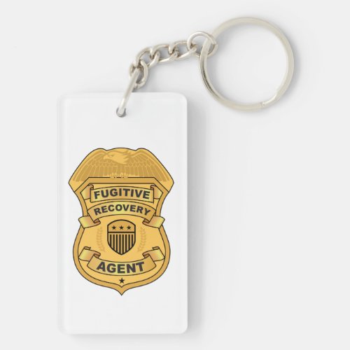 FUGITIVE RECOVERY AGENT BADGE KEYCHAIN