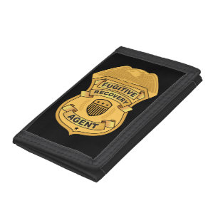 FUGITIVE RECOVERY AGENT BADGE  TRIFOLD WALLET